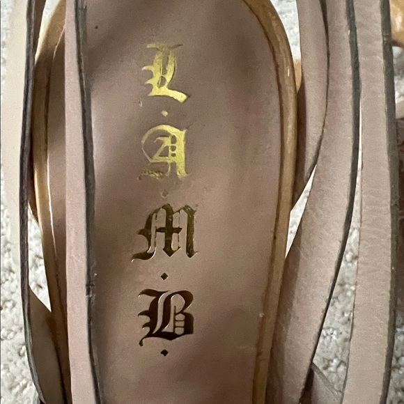 L.A.M.B. Nude Strappy Heels - Picture 2 of 4